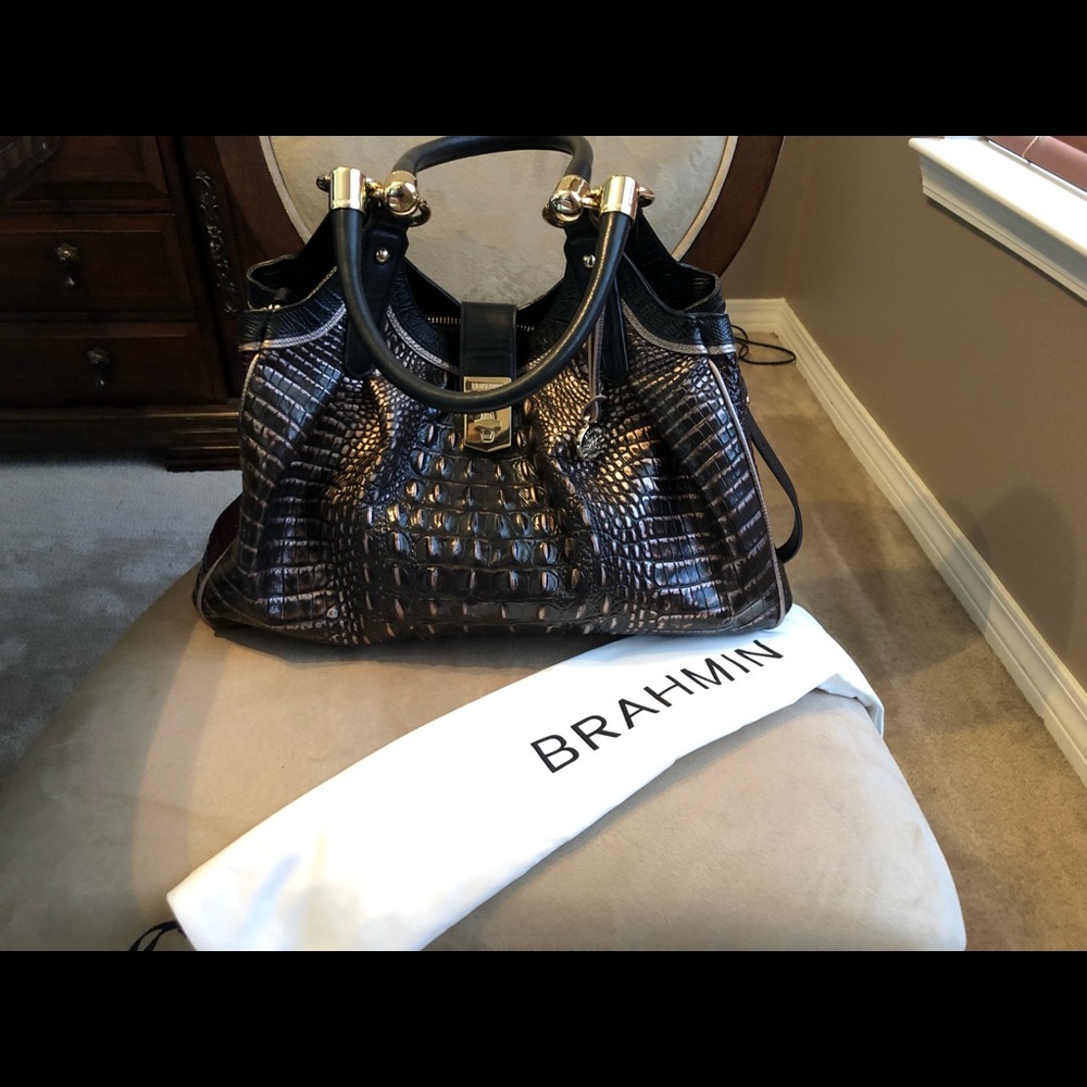 Brahmin Croc Print Bag
